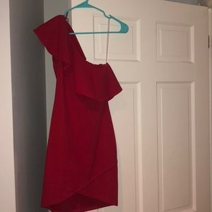 Red cocktail dress